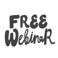 Free Webinar. Hand drawn lettering logo for social media content