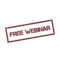Free webinar rectangular stamp. Royalty Free Stock Photo