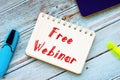 Free Webinar sign on the page