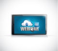 free webinar tablet electronics illustration Royalty Free Stock Photo