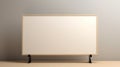 Free White Board With Metal Legs On Table - 3d Rendering