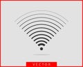 Free wi fi icon. Connection zone wifi vector symbol. Radio waves signal