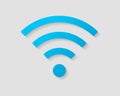 Free wi fi icon. Connection zone wifi vector symbol. Radio waves signal