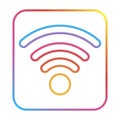 Free wi-fi isolated logo wireless, for graphic design. Wifi symbol.