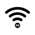 Free wi-fi point isolated logo wireless 5G