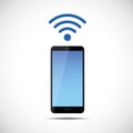 Free wi-fi symbol smartphone mobile phone