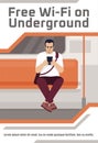 Free wi fi on underground poster template