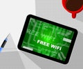 Free Wifi Anywhere Wireless Coverage 2d Illustration