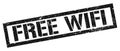 FREE WIFI black grungy rectangle stamp Royalty Free Stock Photo