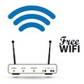 Free Wifi Concept - Router Signal
