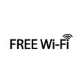 Free WiFi icon isolated on white background. Wireless internet connection concept. Network logo. Vector flat design. Royalty Free Stock Photo