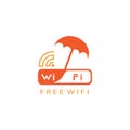 Free wifi logo illustration design for company vector template Royalty Free Stock Photo