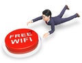 Free Wifi Logo Surfing Hotspot 3d Rendering