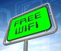 Free Wifi Logo Surfing Hotspot 3d Rendering