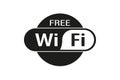 Free wifi logo , vector icon . Free wi-fi signs , zone . WiFi signal symbols Royalty Free Stock Photo