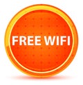 Free Wifi Natural Orange Round Button Royalty Free Stock Photo