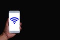 Free WiFi network signal. copy spce Royalty Free Stock Photo