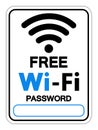 Free WiFi Password Symbol Sign, Vector Illustration, Isolate On White Background Label .EPS10 Royalty Free Stock Photo