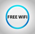 Free Wifi Round Blue Push Button Royalty Free Stock Photo