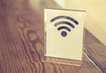 Free Wifi sign ( Filtered image processed vintage effec Royalty Free Stock Photo