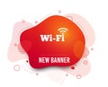 Free wifi sign. Wifi symbol. Wireless Network. Vector Royalty Free Stock Photo