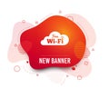 Free wifi sign. Wifi symbol. Wireless Network. Vector Royalty Free Stock Photo