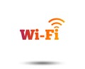 Free wifi sign. Wifi symbol. Wireless Network. Royalty Free Stock Photo