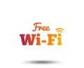 Free wifi sign. Wifi symbol. Wireless Network. Royalty Free Stock Photo