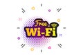 Free wifi sign. Wifi symbol. Wireless Network. Vector Royalty Free Stock Photo