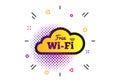 Free wifi sign. Wifi symbol. Wireless Network. Vector Royalty Free Stock Photo