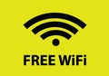 Free wifi signal connection symbol cup rest internet access vector Royalty Free Stock Photo