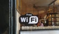 Free WiFi symbol in Bergamo
