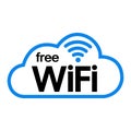 Free WiFi Symbol Sign, Vector Illustration, Isolate On White Background Label .EPS10 Royalty Free Stock Photo