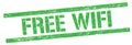 FREE WIFI text on green grungy rectangle stamp Royalty Free Stock Photo