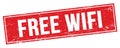 FREE WIFI text on red grungy rectangle stamp Royalty Free Stock Photo