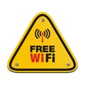 Free wifi triangle sign