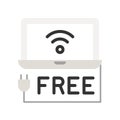 Free wifi vector, coffee related flat style icon Royalty Free Stock Photo