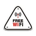 Free wifi - white triangle Royalty Free Stock Photo