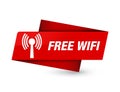 Free wifi (wlan network) premium red tag sign