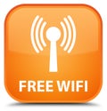 Free wifi (wlan network) special orange square button