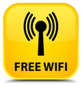 Free wifi (wlan network) special yellow square button