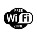 Free wifi zone black icon Royalty Free Stock Photo