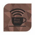 Free wifi zone, icon concept for cafe or coffee shop