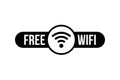 Free Wifi Zone Icon. Flat vector illustration EPS10 Royalty Free Stock Photo