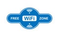 Free WiFi zone icon, simple design
