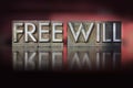 Free Will Letterpress Royalty Free Stock Photo