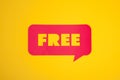 The free word in a bubble Royalty Free Stock Photo