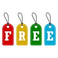 Free Word On Tags, simple color sign Royalty Free Stock Photo