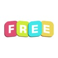 Free Word On Tags, simple color sign Royalty Free Stock Photo