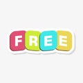 Free Word On Tags, simple color sticker Royalty Free Stock Photo